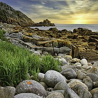Buy canvas prints of CORNISH COASTLINE AT SUNSET by Tony Sharp LRPS CPAGB