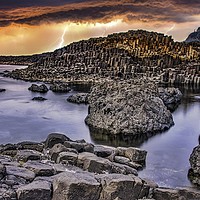 Buy canvas prints of STORM OVER THE GIANT'S CAUSEWAY  - N. IRELAND by Tony Sharp LRPS CPAGB