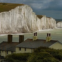 Buy canvas prints of SEVEN SISTERS CHALK CLIFFS, EAST SUSSEX by Tony Sharp LRPS CPAGB