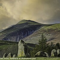 Buy canvas prints of CASTLERIGG STONE CIRCLE AND SKIDDAW by Tony Sharp LRPS CPAGB