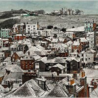 Buy canvas prints of FIRST SNOW IN HASTINGS by Tony Sharp LRPS CPAGB