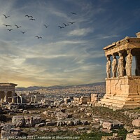 Buy canvas prints of The Caryatid porch of the Erechtheion in Athens by Tony Sharp LRPS CPAGB