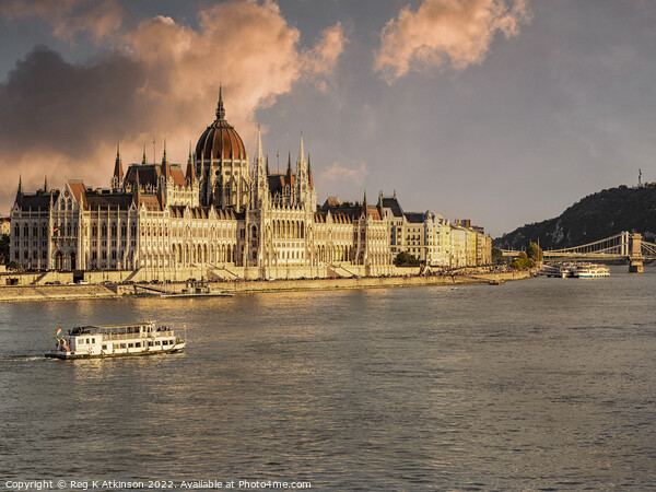 Hungarian Parliament Picture Board by Reg K Atkinson