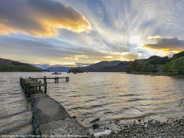 Loch Earn Sunset  Picture Board by Reg K Atkinson
