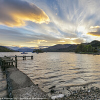 Buy canvas prints of Loch Earn Sunset  by Reg K Atkinson