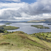Buy canvas prints of Loch Lomond from Conic Hill Descent by Reg K Atkinson