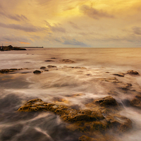 Buy canvas prints of Old Chemical Beach, Seaham by Reg K Atkinson