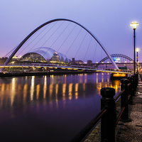 Buy canvas prints of  Newcastle Bridges by Reg K Atkinson