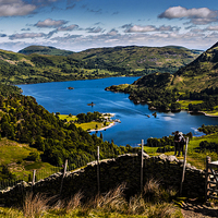 Buy canvas prints of  Lake Ullswater From St Sunday Ascent by Reg K Atkinson