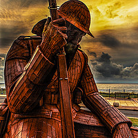 Buy canvas prints of Seaham Tommy - Tired of War by Reg K Atkinson