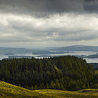 Buy canvas prints of Loch Lomond Panorama by Reg K Atkinson