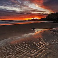 Buy canvas prints of Sunrise At Featherbed Rock by Reg K Atkinson