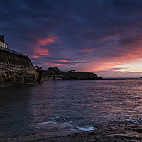 Buy canvas prints of Daybreak At Cullercoats by Reg K Atkinson