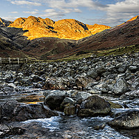 Buy canvas prints of Crinkle Crags And Great Knott by Reg K Atkinson