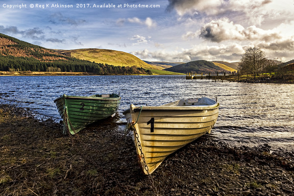 St Mary's Loch Picture Board by Reg K Atkinson