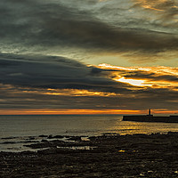 Buy canvas prints of Sunrise At Seaham Pier by Reg K Atkinson