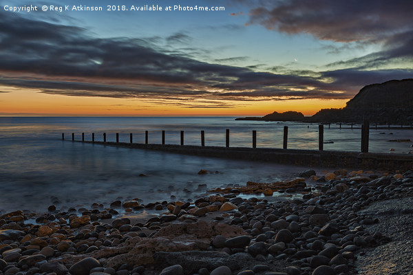 Dawn At Seaham Beach Picture Board by Reg K Atkinson