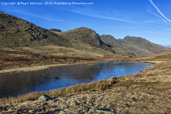 Springtime Red Tarn to Pike O'Blisco Picture Board by Reg K Atkinson