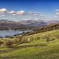 Buy canvas prints of Windermere Panorama by Reg K Atkinson