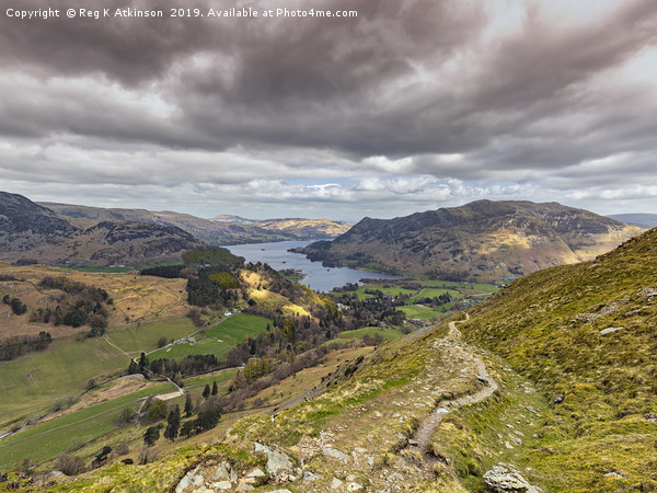 Walking Down to Ullswater Picture Board by Reg K Atkinson
