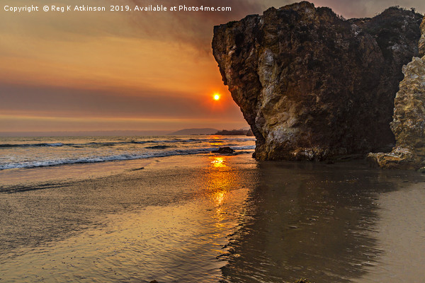 Pismo Beach Sunset Picture Board by Reg K Atkinson