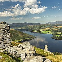 Buy canvas prints of Bonscale Towers and Ullswater by Reg K Atkinson