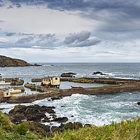 Buy canvas prints of St Abbs Harbour by Reg K Atkinson