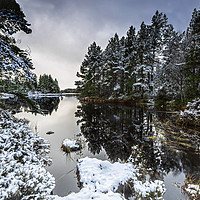 Buy canvas prints of Loch Gamhna Winter by Reg K Atkinson