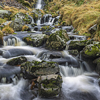 Buy canvas prints of Waterfall at The Hen Hole by Reg K Atkinson