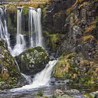 Buy canvas prints of The Three Sisters Waterfall by Reg K Atkinson
