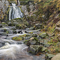 Buy canvas prints of The Hen Hole Lower Falls by Reg K Atkinson