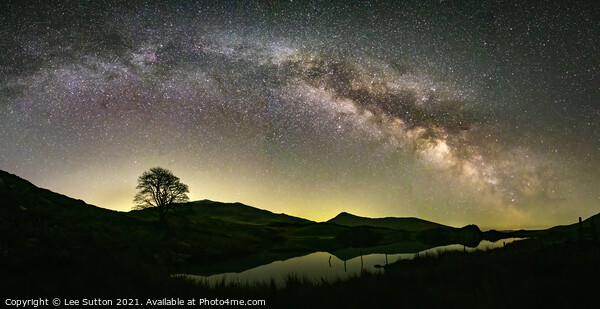 Milky Way over Snowdon Framed Print by Lee Sutton
