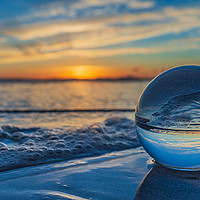 Buy canvas prints of Sunset and Bubbles by Lee Sutton