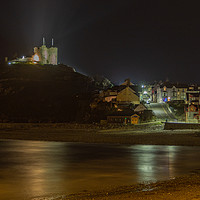 Buy canvas prints of Criccieth at night by Lee Sutton