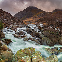 Buy canvas prints of Gray skys over Tryfan by Lee Sutton