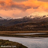 Buy canvas prints of Sunset over the Moelwynion mountains. by Lee Sutton