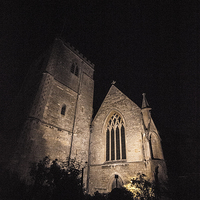Buy canvas prints of  Dorchester Abbey at night by Dave Fegan-Long