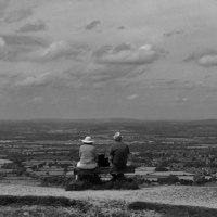 Buy canvas prints of   couple on leckhampton hill by Liam Green
