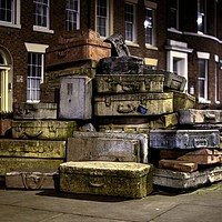 Buy canvas prints of Concrete cases stacked colour  by Steven Blanchard