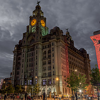 Buy canvas prints of Liver building Liverpool pier head by Steven Blanchard