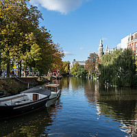 Buy canvas prints of Amsterdam canal  by Steven Blanchard