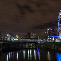 Buy canvas prints of Big wheel Liverpool waterfront  by Steven Blanchard