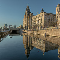 Buy canvas prints of Liver building summers day by Steven Blanchard