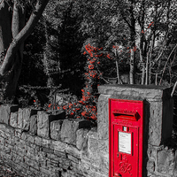 Buy canvas prints of Postbox in red by Gary Peacock