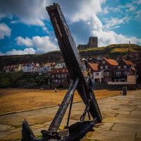 Buy canvas prints of Anchor on the pier by Gary Peacock