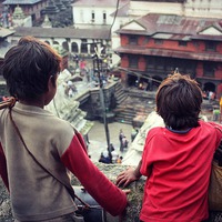 Buy canvas prints of  Kathmandu Boys by Jamie Mitchell