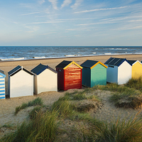 Buy canvas prints of  Beach Huts by Ian Merton