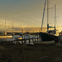 Buy canvas prints of  Tollesbury Boats by Ian Merton