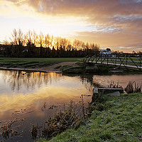 Buy canvas prints of Dawn at the Stour by Ian Merton