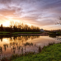 Buy canvas prints of Dawn On The Stour by Ian Merton